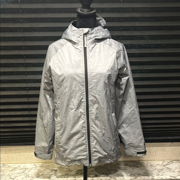 Burton Other - Burton Boys Youth Grey Dryride Mesh Lined Zip Front Hooded Windbreaker XL
